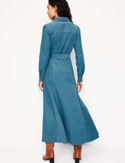 Dresses & Jumpsuits | Midi-Boden Mila Cord Midi Shirt Dress-Duck Egg Blue DuckEggBlue