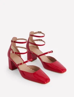 Heels-Boden Multi Strap Block Heel Pump-Poppy Red PoppyRed
