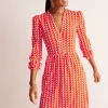 Petite Dresses | Short-Boden Naomi Relaxed Jersey Dress-Blaze Orange, Birdie BlazeOrange,Birdie