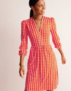Petite Dresses | Short-Boden Naomi Relaxed Jersey Dress-Blaze Orange, Birdie BlazeOrange,Birdie