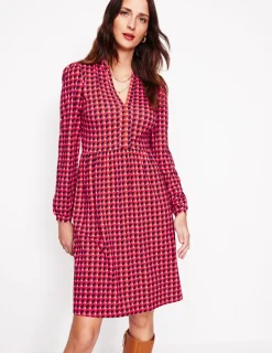 Petite Dresses | Short-Boden Naomi Relaxed Jersey Dress-Rouge, Sphere Geo Rouge,SphereGeo