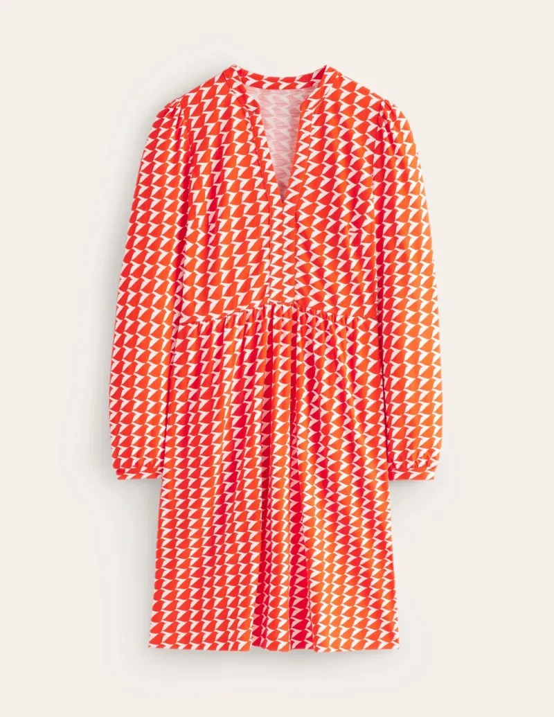 Petite Dresses | Short-Boden Naomi Relaxed Jersey Dress-Blaze Orange, Birdie BlazeOrange,Birdie