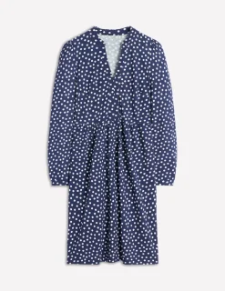 Petite Dresses | Short-Boden Naomi Relaxed Jersey Dress-French Navy, Abstract Dot FrenchNavy,AbstractDot