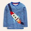 Tops, T-Shirts & Polos-Boden Novelty Bag T-shirt-Delft and Ivory Stripe DelftandIvoryStripe