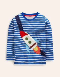 Tops, T-Shirts & Polos-Boden Novelty Bag T-shirt-Delft and Ivory Stripe DelftandIvoryStripe