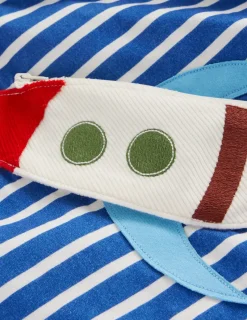 Tops, T-Shirts & Polos-Boden Novelty Bag T-shirt-Delft and Ivory Stripe DelftandIvoryStripe