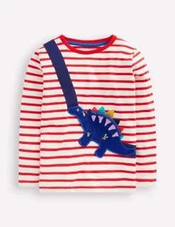 Tops, T-Shirts & Polos-Boden Novelty Bag T-shirt-Poppy Red Dino PoppyRedDino