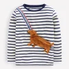 Tops, T-Shirts & Polos-Boden Novelty Bag T-shirt-Starboard/ Ivory Dog Starboard/IvoryDog