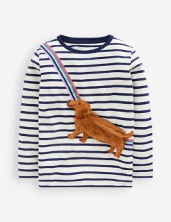 Tops, T-Shirts & Polos-Boden Novelty Bag T-shirt-Starboard/ Ivory Dog Starboard/IvoryDog