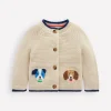 Sweaters & Cardigans-Boden Novelty logo Cardigan-Oatmeal Marl Pets OatmealMarlPets