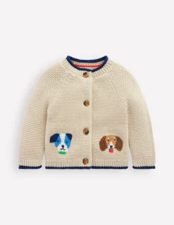 Sweaters & Cardigans-Boden Novelty logo Cardigan-Oatmeal Marl Pets OatmealMarlPets