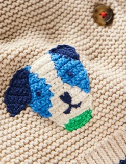 Sweaters & Cardigans-Boden Novelty logo Cardigan-Oatmeal Marl Pets OatmealMarlPets