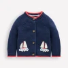Sweaters & Cardigans-Boden Novelty logo Cardigan-Starboard Blue Boats StarboardBlueBoats