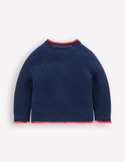 Sweaters & Cardigans-Boden Novelty logo Cardigan-Starboard Blue Boats StarboardBlueBoats