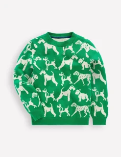 Sweaters & Cardigans-Boden Novelty Sweater-Sapling Green Dogs SaplingGreenDogs