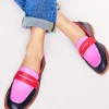 Flats | Loafers-Boden Nya Structured Penny Loafer-Navy/Pink Tourmaline Navy/PinkTourmaline
