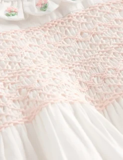 Dresses-Boden Occasion Smocked Dress- Ivory