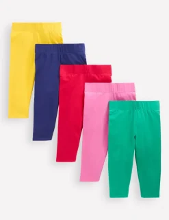 Pants & Jeans | Leggings-Boden 5-Pack Cropped Leggings-Multi Rainbow MultiRainbow