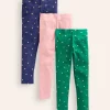 Leggings | Pants & Jeans-Boden 3-Pack Leggings-Multi Star MultiStar