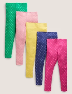 Leggings | Pants & Jeans-Boden 5-Pack Leggings-Spot Multi SpotMulti