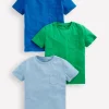 Tops, T-Shirts & Polos-Boden 3-Pack Washed Slub T-Shirts-Joyful Multi Pack JoyfulMultiPack