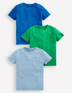 Tops, T-Shirts & Polos-Boden 3-Pack Washed Slub T-Shirts-Joyful Multi Pack JoyfulMultiPack