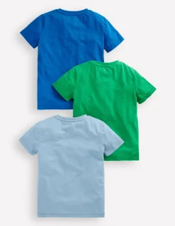 Tops, T-Shirts & Polos-Boden 3-Pack Washed Slub T-Shirts-Joyful Multi Pack JoyfulMultiPack