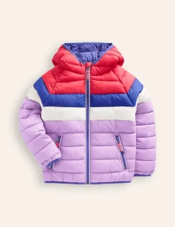 Coats & Jackets-Boden Pack-Away Padded Jacket-Aster Purple Colourblock AsterPurpleColourblock