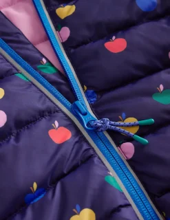 Coats & Jackets-Boden Pack-Away Padded Jacket-College Navy Rainbow Apples CollegeNavyRainbowApples