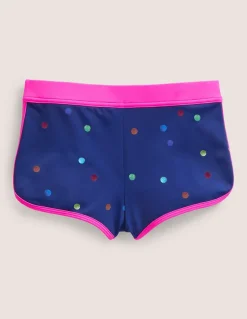 Swimwear & Beachwear-Boden Patterned Swim Shorts-Navy Rainbow Confetti Spot NavyRainbowConfettiSpot