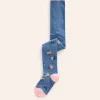 Socks & Tights-Boden Patterned Tights-Arctic Blue Floral ArcticBlueFloral