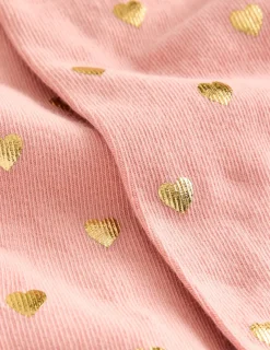 Socks & Tights-Boden Patterned Tights-Gold Hearts GoldHearts