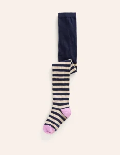 Socks & Tights-Boden Patterned Tights-Sparkle Stripe SparkleStripe