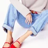 Flats-Boden Penelope Mary Jane Flat-Post Box Red Patent PostBoxRedPatent