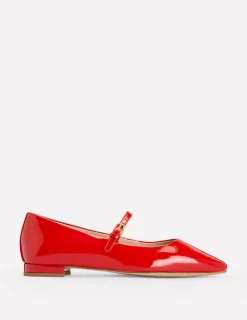 Flats-Boden Penelope Mary Jane Flat-Post Box Red Patent PostBoxRedPatent