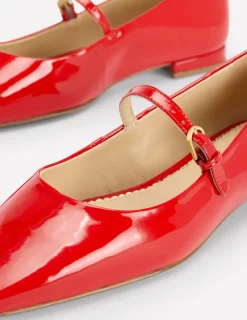 Flats-Boden Penelope Mary Jane Flat-Post Box Red Patent PostBoxRedPatent