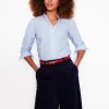 Tops & Blouses | Shirts-Boden Phoebe Shirt-Blue, Ivory Stripe Blue,IvoryStripe