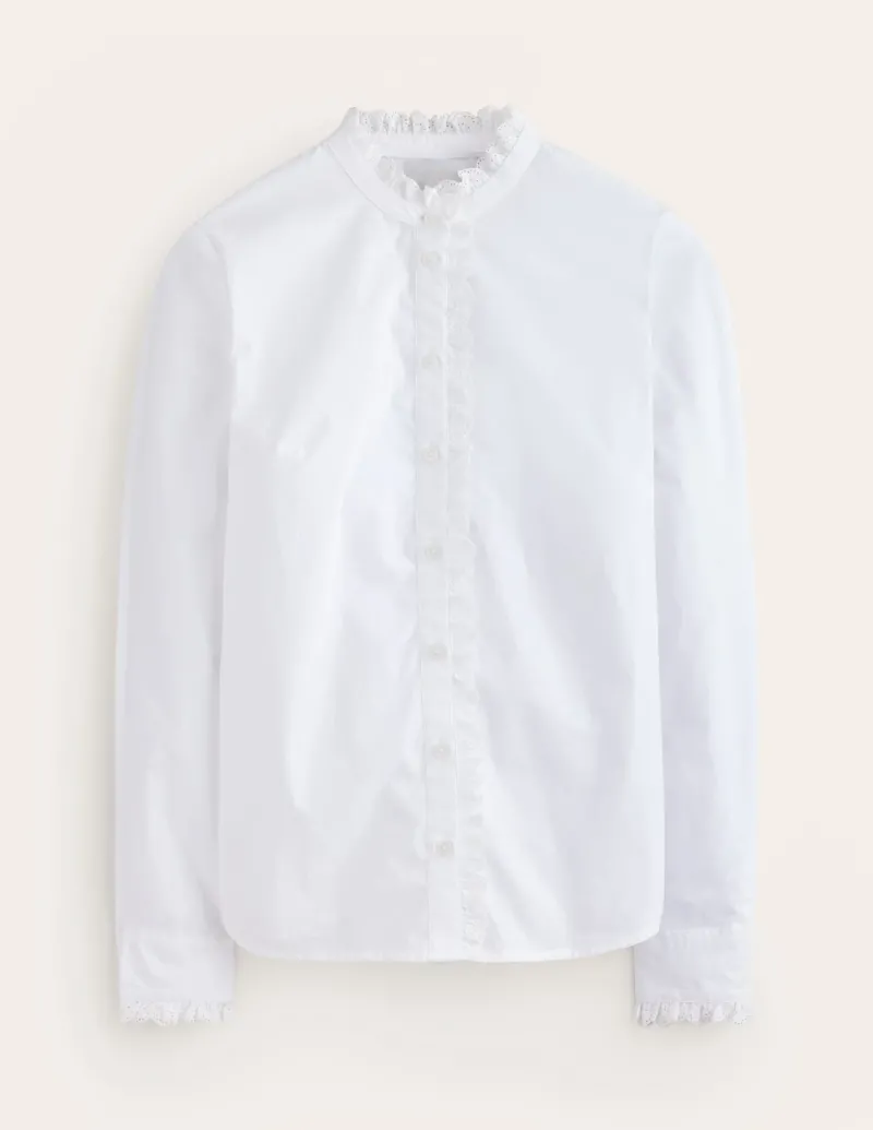 Shirts | Tops & Blouses-Boden Phoebe Shirt-Ivory Broderie IvoryBroderie
