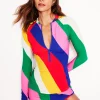 Swimwear-Boden Piped Raglan Rash Guard-Multi, Rainbow Cascade Multi,RainbowCascade