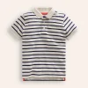 Tops, T-Shirts & Polos-Boden Piqué Polo Shirt-Ivory/College Navy Ivory/CollegeNavy