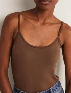 T-Shirts & Tanks | Tops & Blouses-Boden Plain Cami Top-Deep Brown DeepBrown