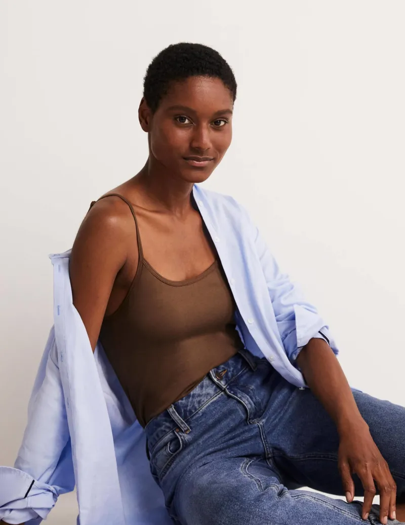 T-Shirts & Tanks | Tops & Blouses-Boden Plain Cami Top-Deep Brown DeepBrown