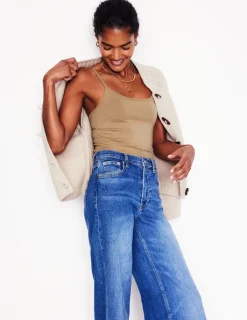 T-Shirts & Tanks | Tops & Blouses-Boden Plain Cami Top-Medium Beige MediumBeige