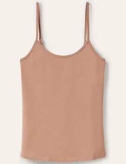 T-Shirts & Tanks | Tops & Blouses-Boden Plain Cami Top-Medium Beige MediumBeige