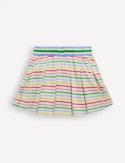 Skirts & Skorts-Boden Pleated Jersey Skort-Multi Stripe MultiStripe