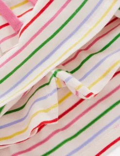 Skirts & Skorts-Boden Pleated Jersey Skort-Multi Stripe MultiStripe