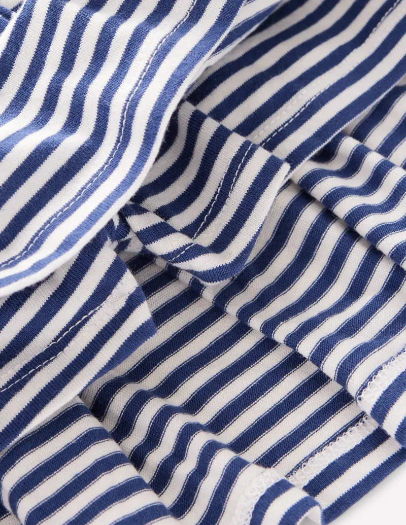 Skirts & Skorts-Boden Pleated Jersey Skort-Starboard Ivory Stripe StarboardIvoryStripe