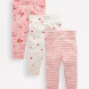 Bottoms-Boden Pointelle 3 Pack Leggings-Pink Love Bunnies PinkLoveBunnies