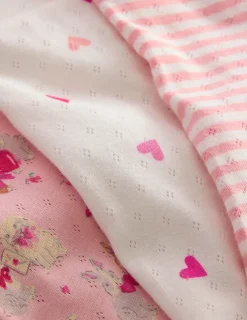 Bottoms-Boden Pointelle 3 Pack Leggings-Pink Love Bunnies PinkLoveBunnies