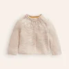 Sweaters & Cardigans-Boden Pointelle Yoke Cardigan- Ivory
